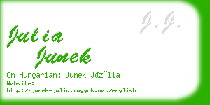 julia junek business card